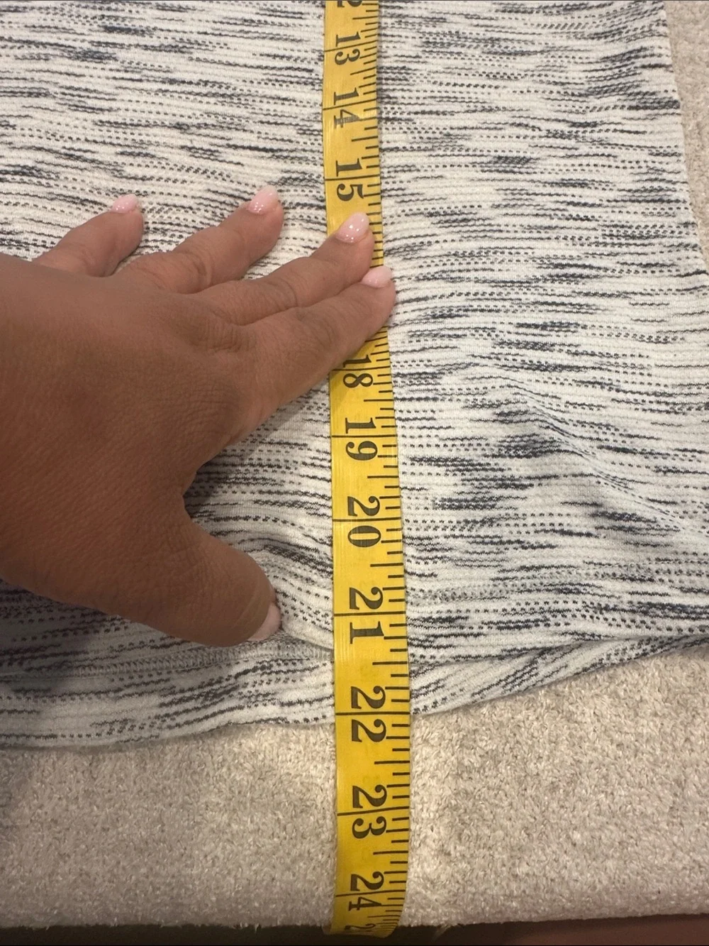 lululemon athletica White & Navy Heathered Muscle Tank